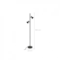 Rendez Vous Déco Lampadaires Lampadaire En Métal Noir Et Doré -Lampadaires || Lustres || Guirlandes et décorations lumineuses Soldes lampadaire en metal noir et dore 1