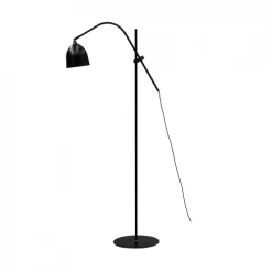 Dyberg Larsen Lampadaires Lampadaire En Métal Noir, H 145 Cm D 30 Cm
