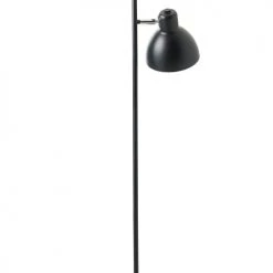 Dyberg Larsen Lampadaires Lampadaire En Métal Noir Mat Et Chrome, H 160 Cm D 16 Cm