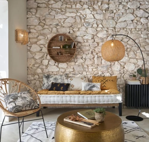 Maisons Du Monde Lampadaires Lampadaire En Métal Noir Mat Et En Bambou Tressé H183 5 Maisons Du Monde Lampadaires Lampadaire En Métal Noir Mat Et En Bambou Tressé H183 – Image 3