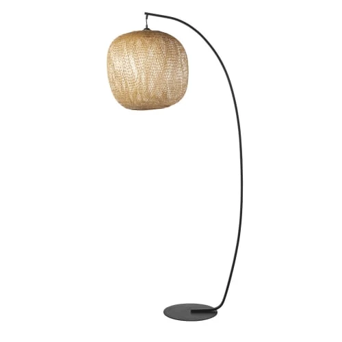 Maisons Du Monde Lampadaires Lampadaire En Métal Noir Mat Et En Bambou Tressé H183 3 Maisons Du Monde Lampadaires Lampadaire En Métal Noir Mat Et En Bambou Tressé H183