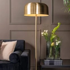 Leitmotiv Lampadaires Lampadaire En Métal Or -Lampadaires || Lustres || Guirlandes et décorations lumineuses Soldes lampadaire en metal or 1