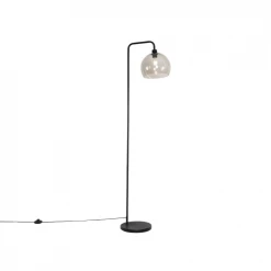 QAZQA Lampadaires Lampadaire En Plastique Noir