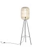QAZQA Lampadaires Lampadaire En Rotin Beige -Lampadaires || Lustres || Guirlandes et décorations lumineuses Soldes lampadaire en rotin beige