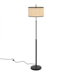 Rendez Vous Déco Lampadaires Lampadaire En Rotin Et Métal -Lampadaires || Lustres || Guirlandes et décorations lumineuses Soldes lampadaire en rotin et metal 3