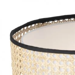 QAZQA Lampadaires Lampadaire En Rotin Naturel -Lampadaires || Lustres || Guirlandes et décorations lumineuses Soldes lampadaire en rotin naturel 5