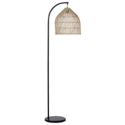 Beliani Lampadaires Lampadaire En Rotin Naturel