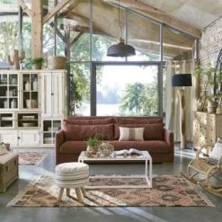 Maisons Du Monde Lampadaires Lampadaire En Saman Et Abat-jour Noir H172 -Lampadaires || Lustres || Guirlandes et décorations lumineuses Soldes lampadaire en saman et abat jour noir h172 1000 11 9 203943 3