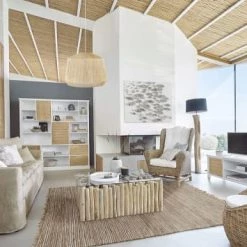 Maisons Du Monde Lampadaires Lampadaire En Saman Et Abat-jour Noir H172 -Lampadaires || Lustres || Guirlandes et décorations lumineuses Soldes lampadaire en saman et abat jour noir h172 1000 11 9 203943 5