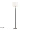 QAZQA Lampadaires Lampadaire En Tissu Blanc -Lampadaires || Lustres || Guirlandes et décorations lumineuses Soldes lampadaire en tissu blanc
