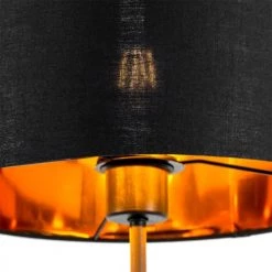 QAZQA Lampadaires Lampadaire En Tissu Noir -Lampadaires || Lustres || Guirlandes et décorations lumineuses Soldes lampadaire en tissu noir 15