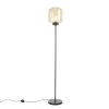 QAZQA Lampadaires Lampadaire En Verre Beige -Lampadaires || Lustres || Guirlandes et décorations lumineuses Soldes lampadaire en verre beige