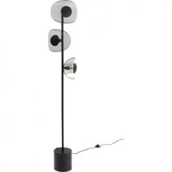 Kare Design Lampadaires Lampadaire En Verre Et Acier Noir H160