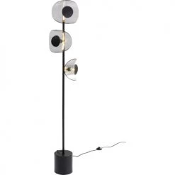 Kare Design Lampadaires Lampadaire En Verre Et Acier Noir H160 -Lampadaires || Lustres || Guirlandes et décorations lumineuses Soldes lampadaire en verre et acier noir h160 3