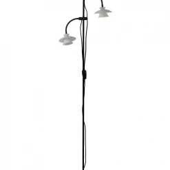 Dyberg Larsen Lampadaires Lampadaire En Verre Et Noir Mat, H 160 Cm D 37 Cm