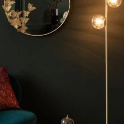 Maisons Du Monde Lampadaires Lampadaire En Verre Transparent Et Métal Rose Doré H155 -Lampadaires || Lustres || Guirlandes et décorations lumineuses Soldes lampadaire en verre transparent et metal rose dore h155 1000 9 18 228183 3