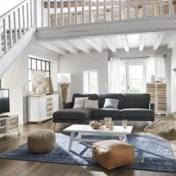 Maisons Du Monde Lampadaires Lampadaire En Vigne Et Abat-jour En Coton Crème H164 -Lampadaires || Lustres || Guirlandes et décorations lumineuses Soldes lampadaire en vigne et abat jour en coton creme h164 1000 11 15 130231 4