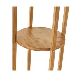 Wadiga Lampadaires Lampadaire étagère En Bambou Et Abat-jour Blanc H150cm -Lampadaires || Lustres || Guirlandes et décorations lumineuses Soldes lampadaire etagere en bambou et abat jour blanc h150cm 4