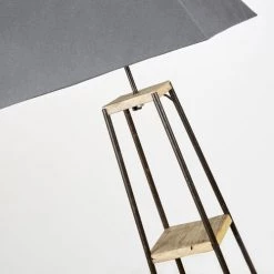 Maisons Du Monde Lampadaires Lampadaire étagère En Jujubier Et Abat-jour Gris H172 -Lampadaires || Lustres || Guirlandes et décorations lumineuses Soldes lampadaire etagere en jujubier et abat jour gris h172 1000 16 8 203778 2