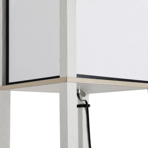 Homcom Lampadaires Lampadaire étagère H160 Cm 3 étagères 4 Niveaux Blanc 8 Homcom Lampadaires Lampadaire étagère H160 Cm 3 étagères 4 Niveaux Blanc – Image 6