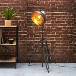 Toilinux Lampadaires Lampadaire Filaire En Métal Hauteur 1,24 M. Noir -Lampadaires || Lustres || Guirlandes et décorations lumineuses Soldes lampadaire filaire en metal hauteur 1 24 m noir 1