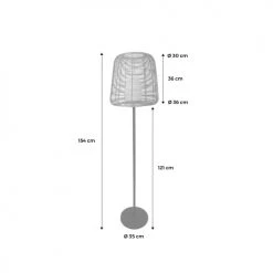 Alice's Garden Lampadaires Lampadaire Filaire En Polyrotin H154cm -Lampadaires || Lustres || Guirlandes et décorations lumineuses Soldes lampadaire filaire en polyrotin h154cm 5