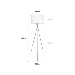 Alice's Garden Lampadaires Lampadaire Filaire Trépied En Tissu Noir -Lampadaires || Lustres || Guirlandes et décorations lumineuses Soldes lampadaire filaire trepied en tissu noir 4