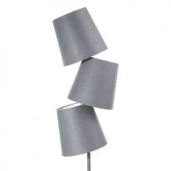 Beliani Lampadaires Lampadaire Gris -Lampadaires || Lustres || Guirlandes et décorations lumineuses Soldes lampadaire gris 3