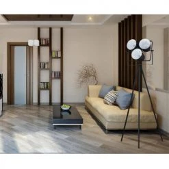 Lampea Lampadaires Lampadaire Industriel En Métal Noir 152 Cm -Lampadaires || Lustres || Guirlandes et décorations lumineuses Soldes lampadaire industriel en metal noir 152 cm 1