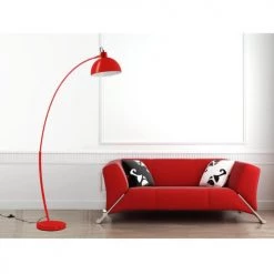 Lampea Lampadaires Lampadaire Industriel En Rouge 153 Cm -Lampadaires || Lustres || Guirlandes et décorations lumineuses Soldes lampadaire industriel en rouge 153 cm 1
