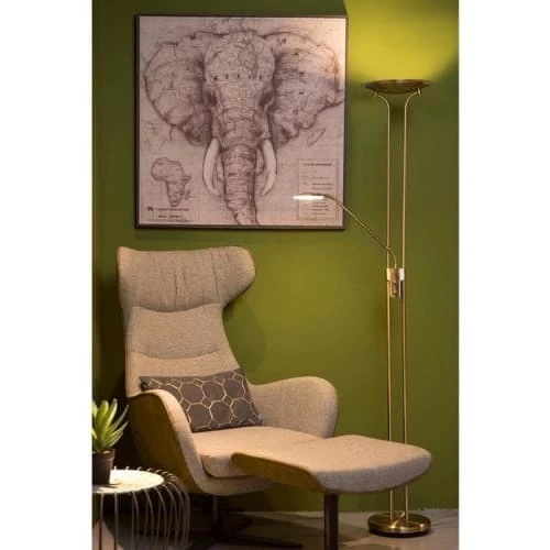 Lucide Lampadaires Lampadaire LED Avec Liseuse Métal H180cm 4 Lucide Lampadaires Lampadaire LED Avec Liseuse Métal H180cm – Image 2