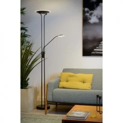 Lucide Lampadaires Lampadaire LED Avec Liseuse Métal H180cm -Lampadaires || Lustres || Guirlandes et décorations lumineuses Soldes lampadaire led avec liseuse metal h180cm 9