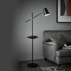 Markslöjd Lampadaires Lampadaire Liseuse Avec Tablette Et Port USB Noir H144cm 7 Markslöjd Lampadaires Lampadaire Liseuse Avec Tablette Et Port USB Noir H144cm -Lampadaires || Lustres || Guirlandes et décorations lumineuses Soldes lampadaire liseuse avec tablette et port usb noir h144cm 1
