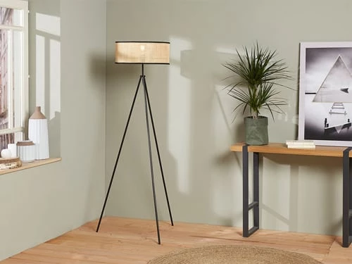 Jardideco Lampadaires Lampadaire Métal Bambou Noir H150cm 5 Jardideco Lampadaires Lampadaire Métal Bambou Noir H150cm – Image 3