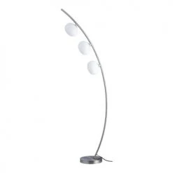 Lampea Lampadaires Lampadaire Moderne En Métal Argent 170 Cm -Lampadaires || Lustres || Guirlandes et décorations lumineuses Soldes lampadaire moderne en metal argent 170 cm 2