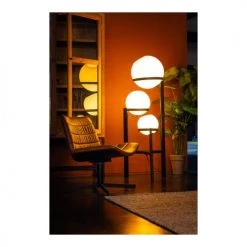 Deladeco Lampadaires Lampadaire Moderne En Métal Blanc 140 Cm -Lampadaires || Lustres || Guirlandes et décorations lumineuses Soldes lampadaire moderne en metal blanc 140 cm 1