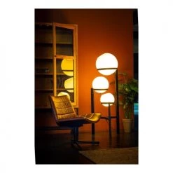 Deladeco Lampadaires Lampadaire Moderne En Métal Blanc 140 Cm -Lampadaires || Lustres || Guirlandes et décorations lumineuses Soldes lampadaire moderne en metal blanc 140 cm 2