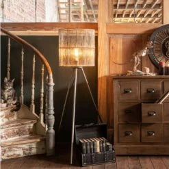 Meubles & Design Lampadaires Lampadaire Moderne En Métal Marron -Lampadaires || Lustres || Guirlandes et décorations lumineuses Soldes lampadaire moderne en metal marron 2