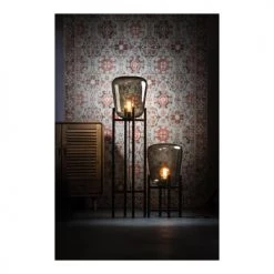 Deladeco Lampadaires Lampadaire Moderne En Métal Noir 130 Cm -Lampadaires || Lustres || Guirlandes et décorations lumineuses Soldes lampadaire moderne en metal noir 130 cm 1