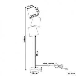 Beliani Lampadaires Lampadaire Noir -Lampadaires || Lustres || Guirlandes et décorations lumineuses Soldes lampadaire noir 5