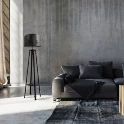 Metropolight Lampadaires Lampadaire Simili Cuir/métal H170,5cm -Lampadaires || Lustres || Guirlandes et décorations lumineuses Soldes lampadaire simili cuir metal h170 5cm 5