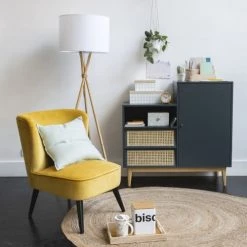 Maisons Du Monde Lampadaires Lampadaire Trépied En Bambou Abat-jour Blanc H154 -Lampadaires || Lustres || Guirlandes et décorations lumineuses Soldes lampadaire trepied en bambou abat jour blanc h154 1000 0 39 201144 4