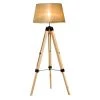 Homcom Lampadaires Lampadaire Trépied En Bois Hauteur Réglable 99-143 Cm Beige -Lampadaires || Lustres || Guirlandes et décorations lumineuses Soldes lampadaire trepied en bois hauteur reglable 99 143 cm beige