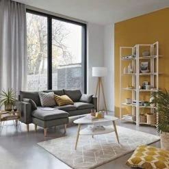 Maisons Du Monde Lampadaires Lampadaire Trépied En Frêne Avec Abat-jour En Coton Blanc H156 -Lampadaires || Lustres || Guirlandes et décorations lumineuses Soldes lampadaire trepied en frene avec abat jour en coton blanc h156 1000 11 1 154694 10