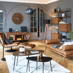 Maisons Du Monde Lampadaires Lampadaire Trépied En Frêne Et Abat-jour Noir H155 -Lampadaires || Lustres || Guirlandes et décorations lumineuses Soldes lampadaire trepied en frene et abat jour noir h155 1000 11 10 190496 3