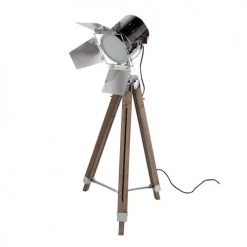 Rendez Vous Déco Lampadaires Lampadaire Trépied Industriel Pieds En Bois Et Tête En Métal -Lampadaires || Lustres || Guirlandes et décorations lumineuses Soldes lampadaire trepied industriel pieds en bois et tete en metal 4