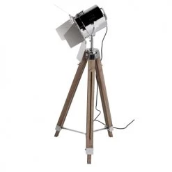 Rendez Vous Déco Lampadaires Lampadaire Trépied Industriel Pieds En Bois Et Tête En Métal -Lampadaires || Lustres || Guirlandes et décorations lumineuses Soldes lampadaire trepied industriel pieds en bois et tete en metal 5