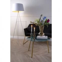 Leitmotiv Lampadaires Lampadaire Trépied Moderne En Métal H. 155 Cm Blanc -Lampadaires || Lustres || Guirlandes et décorations lumineuses Soldes lampadaire trepied moderne en metal h 155 cm blanc 1