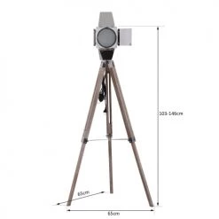 Homcom Lampadaires Lampadaire Trépied Projecteur Hauteur Réglable H103-146 Cm -Lampadaires || Lustres || Guirlandes et décorations lumineuses Soldes lampadaire trepied projecteur hauteur reglable h103 146 cm 2