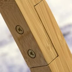 Good & Mojo Lampadaires Lampadaire Tripode Bambou Et Lin Naturel Blanc H160cm -Lampadaires || Lustres || Guirlandes et décorations lumineuses Soldes lampadaire tripode bambou et lin naturel blanc h160cm 3